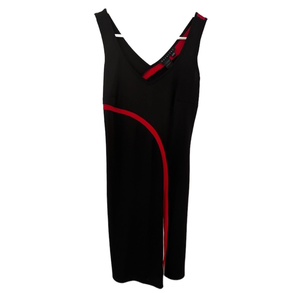 Parallel retro midi dress